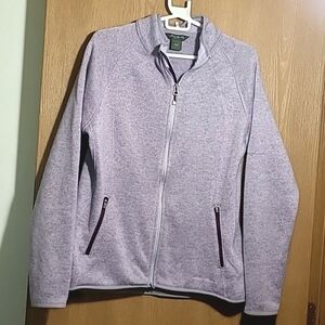 Eddie Bauer full zip up grey women jacket Large